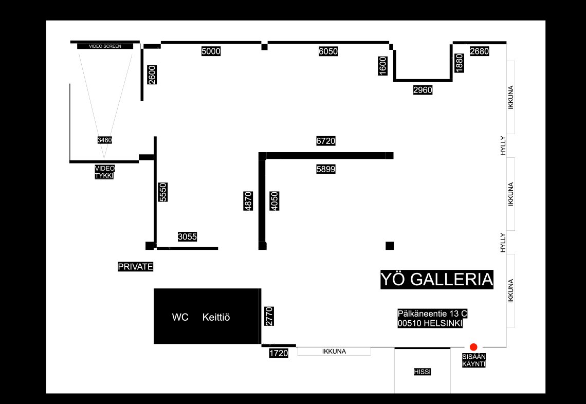 Yö Gallerian pohjapiirros
